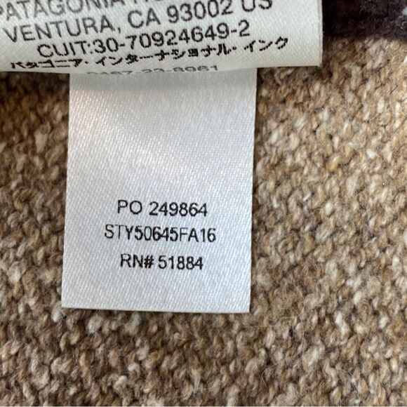 Patagonia Poncho 2 Tone Brown Size XS/S - Picture 10 of 10